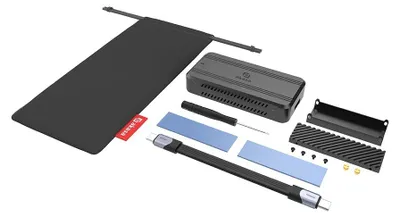 Zdjęcie produktu dla Akasa AK-ENU4M2-01, Obudowa SSD, M.2, M.2, 40 Gbit/s, Połączenie USB, Czarny