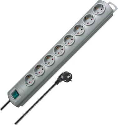 Obrázok produktu pre Brennenstuhl Primera-Line, 8 AC zásuvky/AC zásuviek, Strieborná, 2 m