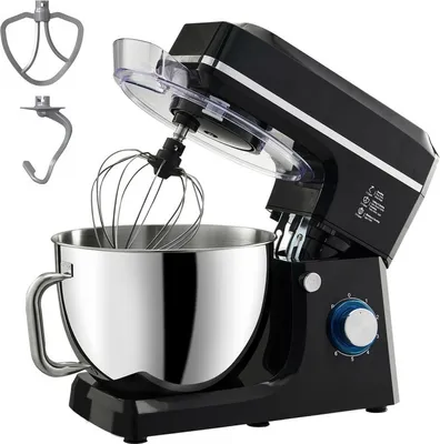 Produktbild von und übersetzter Küchenmaschine - Elektrischer Teigmixer 7,84L 1400W - Schwarz Standmixer für n - Hochleistungsküchengerät