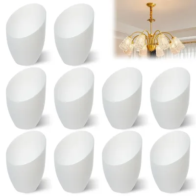 Immagine prodotto di Solidchoice - Set di 10 paralumi in acrilico bianco per lampade da terra
