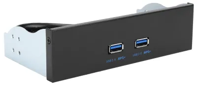 Image de Câble adaptateur USB 3.0 à deux ports pour panneau avant, de 19 broches/20 broches vers USB 3.0
