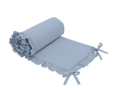 Immagine prodotto di Protezione universale per culla con mantovana - blu sporco