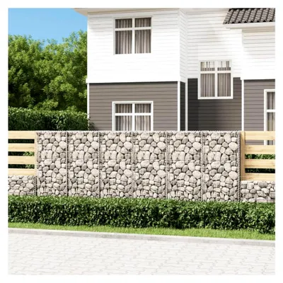 Produktbild von Gabionenwand mit Abdeckung, Pflanzkübel, Kräuterbeet, Hochbeet-Kit, Pflanztrog, Vertikalbeet, Pflanzgefäße, Pflanzencontainer, verzinkter Stahl 300×50×100 cm