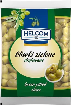 Productafbeelding van Helcom Groene Olijven, gedroogd, 195 ml