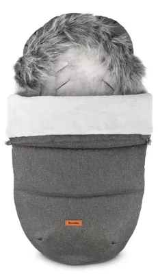 Sensillo Indiana Winter-Fußsack 100 × 50 cm, graphit, Fleece-Innenfutter