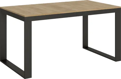Produktbild von Ausziehbarer Tisch 90x160/264 cm Gestell Tecno Evolution Nature Eiche Anthrazit