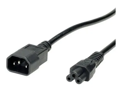 Produktbild von VALUE Netzkabel IEC320/C14 Stecker - C5 Buchse, schwarz, 1,8 m