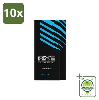 Immagine prodotto di 10 flaconi di dopobarba Axe Ice Chill - Mentolo rinfrescante - 100 ml - Confezione grande - 10 pezzi