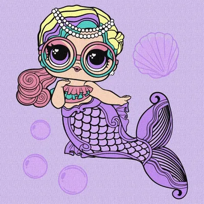 Obrázek produktu pro Malování podle čísel IDEYKA 40 x 40 cm L.O.L. Surprise! Mermaids Miss Sea