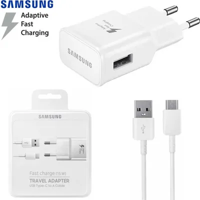 Immagine prodotto di Carico. Rete. Samsung Ep-Ta20Ewec 15W Blist + Ricarica rapida Usb-C Bianco/Bianco