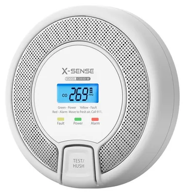 Produktbild von X-Sense CO03D-W, Kohlenstoffmonoxid-Melder, Kabellos, Weiß, Grau, 868 MHz, 85 dB, Akku