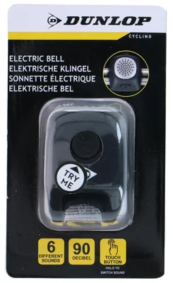 Image de DUNLOP : sonnette de vélo électronique à 6 tonalités, 90 dB