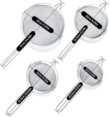 Produktbild von Famanu Mehl- und Küchensieb aus Edelstahl - 4-teilig