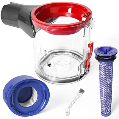 Ersatz-Staubbehälter für Dyson V7 V8, mit HEPA-Filter & Bürste