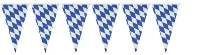 Produktbild von amscan 8829 Wimpelkette Bayern - weiß/blau, 400 x 26 cm