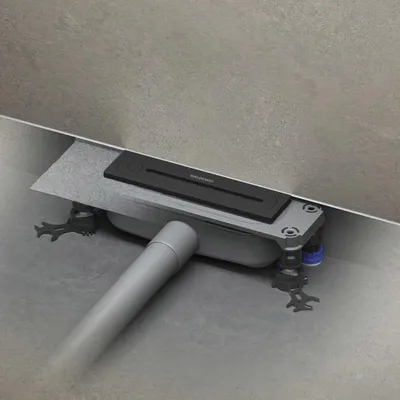 Immagine prodotto di Set di scarico a punto Kaldewei FLOWPOINT 2410 con sifone orizzontale piatto FLOWDRAIN 4204
