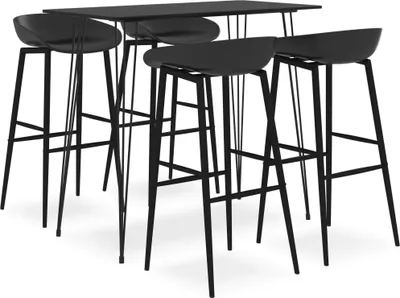 Image de Maison Exclusive - 5-tlg. Bar-Set Schwarz