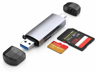 Zdjęcie produktu dla Czytnik Kart SD Adapter USB 3.0 USB-C Micro SD MicroSD TF 5 Gb/s do 2TB