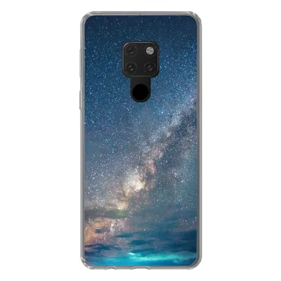 Produktbild von MuchoWow® Handyhülle Schutzhülle Hülle für Huawei P40 Lite Sterne - Sonnensystem - Türkis - Jungen - Mädchen - Kinder Silikon Softcase Handy Hülle - Handy