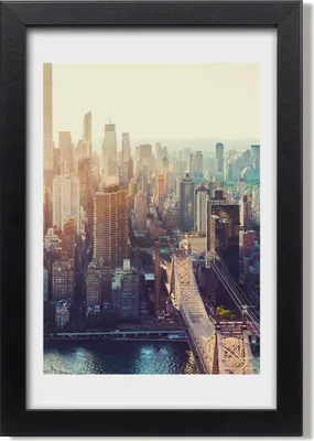 Produktbild von Bild 20x30 MDF-Rahmen, Wandkunst New York Vogelflug