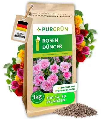 Produktbild von Purgrün Rosendünger | Krümelgranulat für Rosen | 1kg