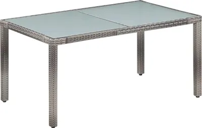 Produktbild von vidaXL 7-tlg. Garten-Essgruppe mit Auflagen Poly Rattan Grau