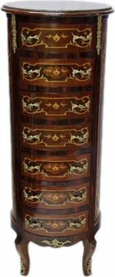 Produktbild von Casa Padrino Barock Kommode Rund mit 7 Schubladen