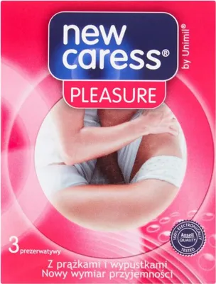 Zdjęcie produktu dla New Caress Lateksowe prezerwatywy Pleasure, 3 sztuki