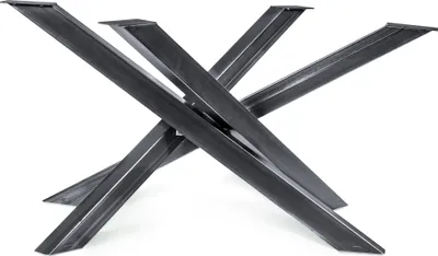 Obrázok produktu pre Magnetický rám stola Mobel (priemyselný číry lak, 150x81xH71 cm) Orion Design Krížový rám Heavy Duty Masívne stolové ližiny Oceľové stolové nohy Kov