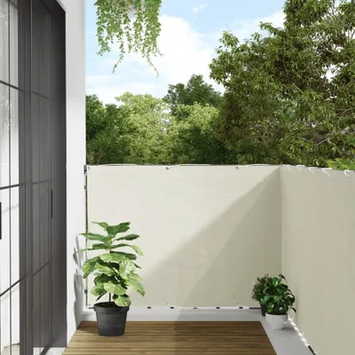 Produktbild von "2026 MODERNE"Balkon-Sichtschutz - elegantes Design - Sichtschutz/Windschutz fur Garten - Weiß 700x120cm PVC DE621327 - Metallzäune