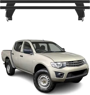 Image de Menabo Barres de toit Transversales pour Mitsubishi L200 2006-2015 Alu Noir ABE