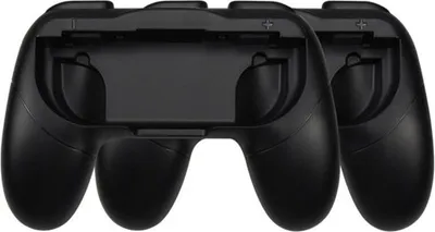 Obrázek produktu pro 2ks plastových protiskluzových držáků na rukojeti Ochranný kryt pro ovladač Switch Joycon černý