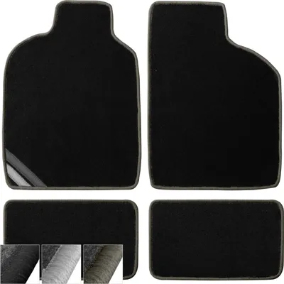 Produktbild von moto-MOLTICO Universal Auto Fußmatten Velours Autoteppiche Automatten Set 4-teilig (Graphit)