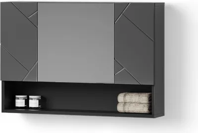 Produktbild von Badspiegelschrank Livinity Ronco Anthrazit Hochglanz 80.1 x 55 cm, Model 52717