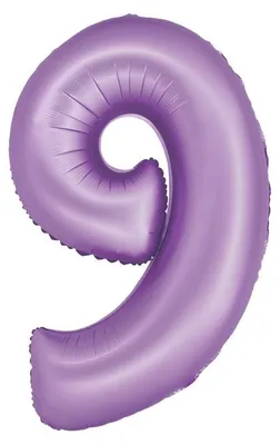 Produktbild von XL Folienballon lavendel Zahl 9