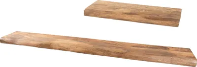Produktbild von Wandregal aus reinem Mangoholz, 2er-Set (groß)
