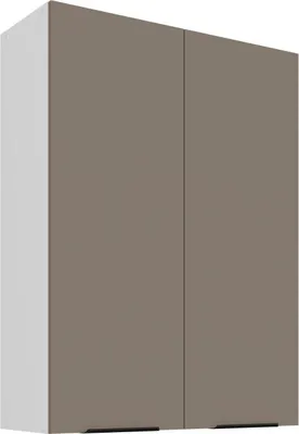 Produktbild von Hoher Küchenoberschrank LUNARA – Breite 80 cm, Dunkelbeige/Weiß