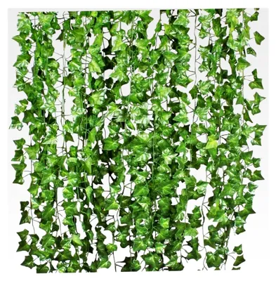Produktbild von Künstliche Ranken, 12 Stück/Beutel, 2 m, dekorative Hängepflanzen für Zuhause, Wand, Party, Hochzeit, Garten, Efeu, Gartendekorationen