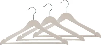 Produktbild von KESPER 16881 Formkleiderbügel, 3er Pack, beige, Kunststoff