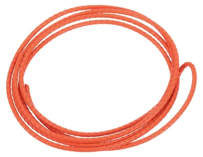Produktbild von Lederband - 4 mm Durchmesser - Basteln und Schmuckherstellung - Orange - 2 Meter Länge