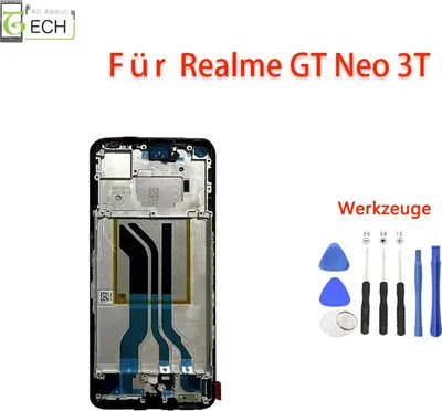 Produktbild von Original Oppo Realme GT Neo 3T LCD Display Bildschirm mit Rahmen + Werkzeuge