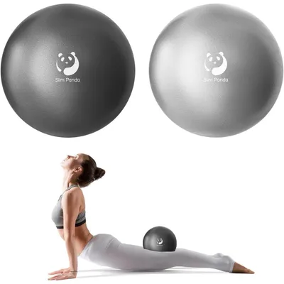 Obrázok produktu pre Gymnastický balón Klein, 23-25 cm, pilatesový balón s nafukovacími slamkami, čierno-strieborný