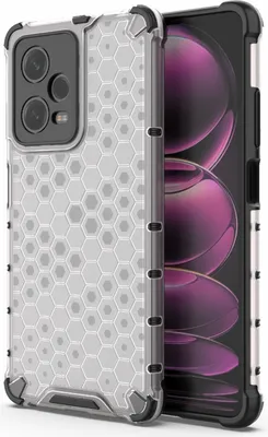 Produktbild von Mobigear Honeycomb  POCO X5 Pro Hülle Hardcase Backcover Stoßfest - Weiß