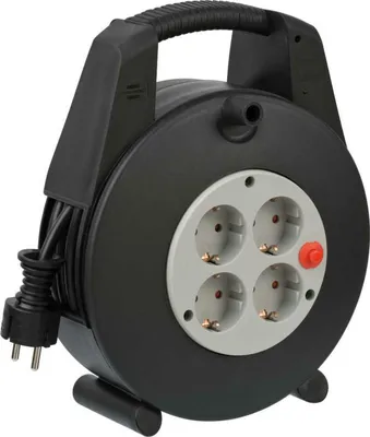 Produktbild von Brennenstuhl Vario Line KabelBox 4-fach schwarz/lichtgrau 15m H05VV-F 3G1,5, 1094200