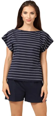 Image de Pyjama pour femme Bellivalini BLV50-174 (bleu marine et blanc, taille L)