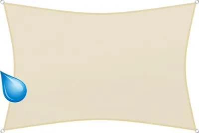 Produktbild von sunprotect 83246 Sonnensegel Hydro, 6 x 4 m, Rechteck, wasserabweisend, creme