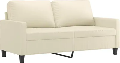 Produktbild von vidaXL 2-Sitzer-Sofa Creme 140 cm Kunstleder