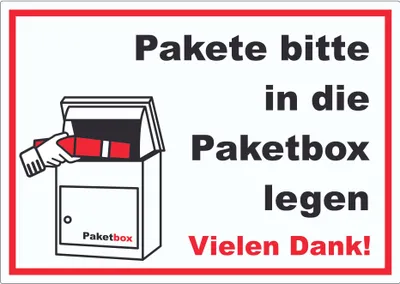Produktbild von Pakete Paketbox Aufkleber A9 (37x52mm)