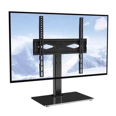 Image de VEVOR Support TV avec roulettes Universel 615-670 mm Réglable en hauteur, 75 x 75 mm, 400 x 400 mmm 41 kg Charge admissible Pied au sol Chariot mobile Support TV, support stable Table TV