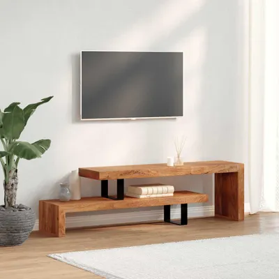 Image de vidaXL Armoire TV en bois massif d'acacia